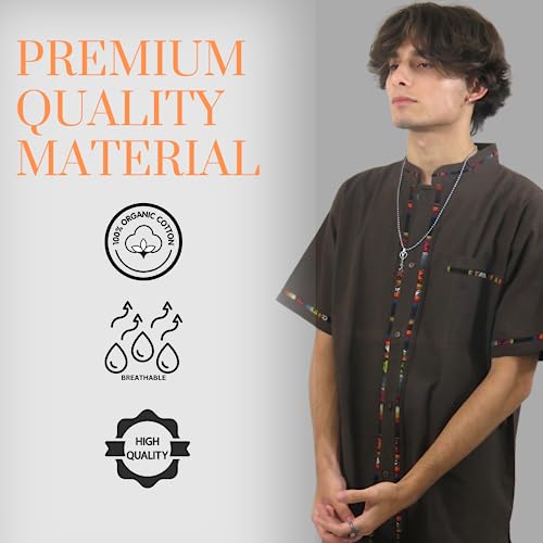 Traditional Mexican Toluca Shirt for Men, Guayabera Style Men's Shirts for Summer, Casual, Cultural & Wedding2