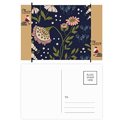 Cartes postales de remerciement fleurs sauvages rose lot de 20