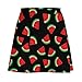 4TH N Short Skirts for Women, Fashion A-Line Mini Skirts High Wasited and Double Layer for All Occasions, Comfortable Skirt Skorts, Chic Watermelon Fruit Pattern, (M)