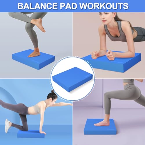 Balance Pad 15.8 * 13.2 * 2 inch,Large Balance Pad for Physical Therapy,Foam Balance Board for Rehabilitation Stability Workout Knee and Ankle Exercise Strength Training - Image 3