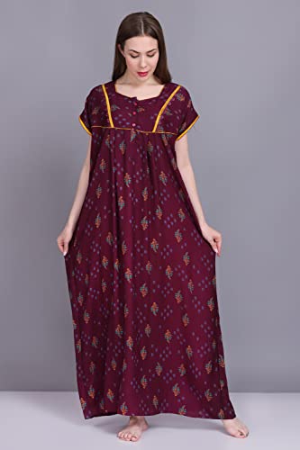 Image of Women's Alpine Mix Print Maxi Nightgown
