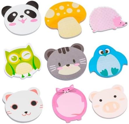 Kit 10 Mini Blocos Adesivos Smart Notes Zoo Animais - BRW