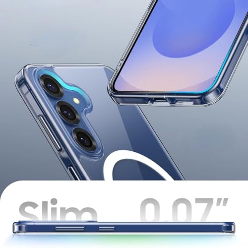 Image of Back Case Cover for Samsung Galaxy S25 5G | Mag-Safe Compatible | Transparent Mobile Phone Case Cover for Samsung Galaxy S 25 5G / Samsung S 25 5G | TPU Transparent Back Cover Case