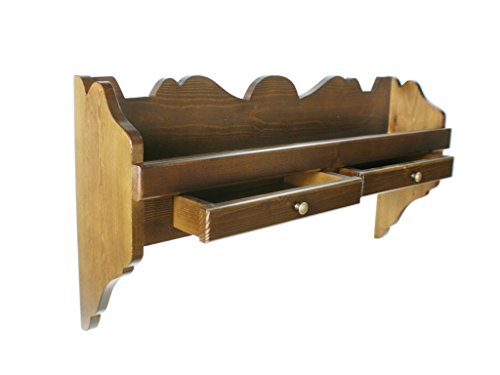 CAL FUSTER - Estantería platero de Madera Maciza Color Nogal. Medidas: 44x19x86 cm.