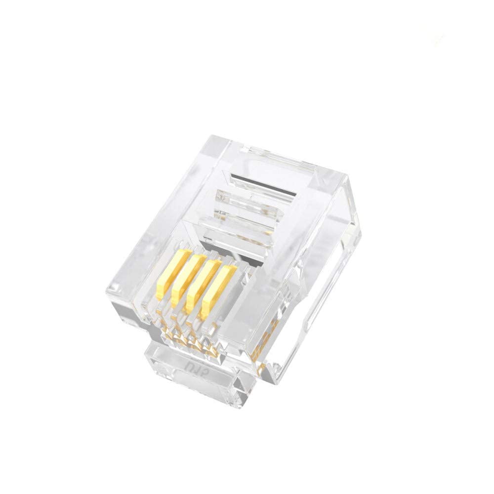 SMITON 100PACK RJ11 Connectors Telephone Modular Plugs Male