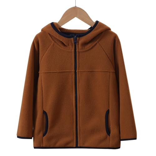 Kids Girls Fleece Jacket Hooded Winter Warm Sherpa Lined Zip Up Coat Sweatshirt Jackets Hoodie Outerwear Clothes3