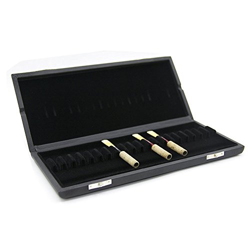 365invent Oboe Reed Case for 20pcs Reeds PU Leather Cover(Black)