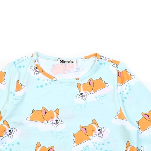 Mirawise Girls Long Sleeve Nightgowns Pajamas Sleepwear Pjs Princess Nightshirt Dress Dressing Gowns3