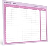 Zeitmanagement-Planer, perfekt für Zuhause, Büro, Studium/Revision und allgemeine Produktivität, A4-Größe mit 52 Blatt zum Abreißen, hochwertiges 100 g/m²-Papier mit einer stabilen