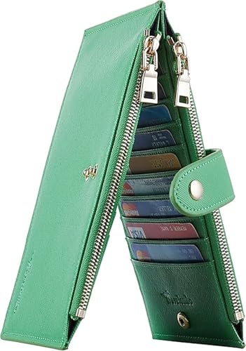 Image of Travelambo RFID Wallet Women Large Size Bifold Multi Card Wallet Case with Zipper Pocke Credit Card Holder for Women