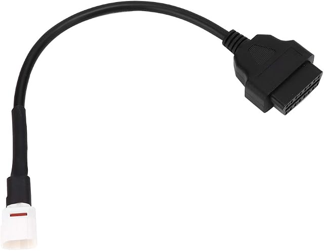 Motorcycle 4 Pin to OBD2 Diagnostic CANBUS Cable, Fault Code Reader Motorcycle Scanner Diagnostic Cable Diagnostic Cable Adapter for Yamaha MT10 FZ10 XSR MT09 XSR700 MT07 FJR R1 R6 XT1200ZE TMAX