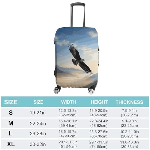 Eagle Mountains Printed Luggage Cover Protector, Fits 18-32 Inch Luggage2