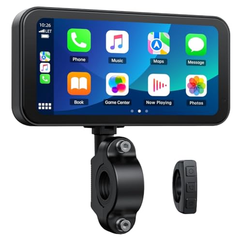 Pantalla CarPlay para motocicleta premium de 6,25 pulgadas con soporte de diseño