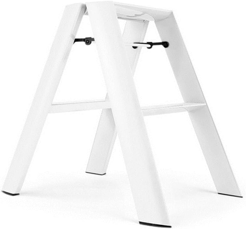 Lightweight Type Foldable Ladder Stool Piano Paint Rubber Anti-Slip Mat Does not Fade Step Ladder Triangular Load-Bearing 150kg Crossbar Lockable Storage Multi-Color