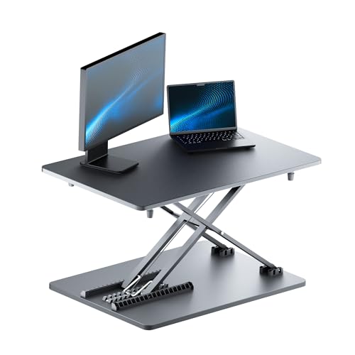yoopin Standing Desk Converter, 25.16' × 15.75' Height Adjustable Laptop Stand for Desk, Sit Stand...