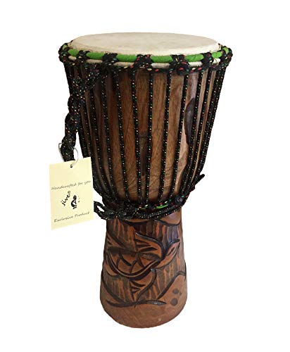 JIVE Djembe Drum African Bongo Congo Wood Drum Deep Carved Solid ...