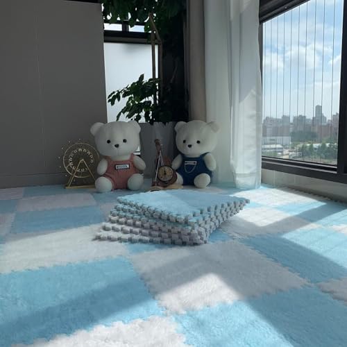 MekUk 30 �t�H�[���C���^�[���b�L���O�^�C���A�X�N�G�A�p�C���J�[�y�b�g�A�m���X���b�v�p�b�`���[�N�A�C���^�[���b�L���O(Sky Blue+White)