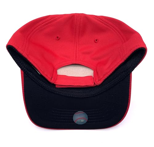 Gorra ajustable para niños rojo con logo bordado miniatura 2
