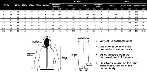 Love My Fashions® Mens Tracksuit Contrast Cord Set Fleece Zip Hoodie Top Bottoms Jogging Joggers Gym Casual Exercise Running Sport Sweat Suit Pants Plus Sizes