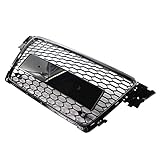 SIKUAI Front Upper Center Grill Grille Bumper Replacement 1pc for Audi A4 B8 Models 2009-2012, ABS plastic