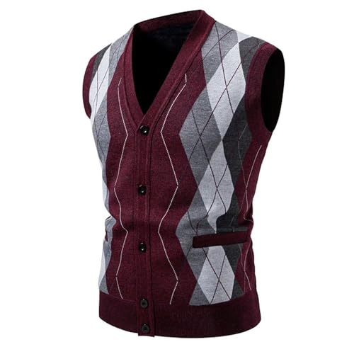 Bollrllr Winter Men's Knitted Cardigan Vest Button Casual Fashion Warm Large Size Sweater Vest2