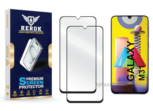 Image of Gorilla Tempered Glass Screen Protector Compatible with Samsung Galaxy M31 [Pack of 2] | Edge-to-Edge, Bubble-Free, Case Friendly, Easy Installation Kit