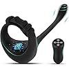 Vibrerende penisring met anale plug - SEXY SLAVE Caden, 3-in-1 verstelbare cockring met afstandsbediening, 10 frequenties anale vibrators en perineum stimulator, seksspeeltje voor mannen, zwart
