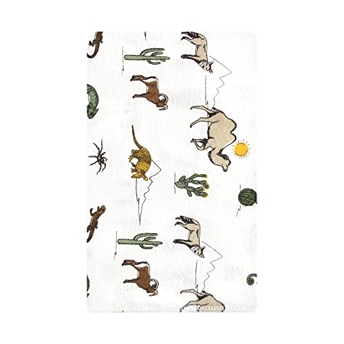 Image of Hudson Baby Unisex Baby Cotton Flannel Burp Cloths, Desert Animals, One Size