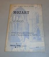 MOZART Songs w/English-German and Italian-French Texts B00AAOTD36 Book Cover