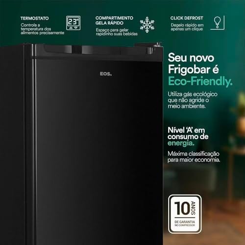 Frigobar Eos 71 Litros Ice Compact Preto Efb83p 110v
