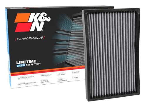 Filtro de aire de cabina K&N VF3018 compatible con coches Chevrolet y Cadillac 2005-2018