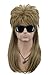 VGbeaty 70s 80s Disco Mullet Punk Rock Wig Mens Long Straight Light Brown Halloween Costume Cosplay Wig