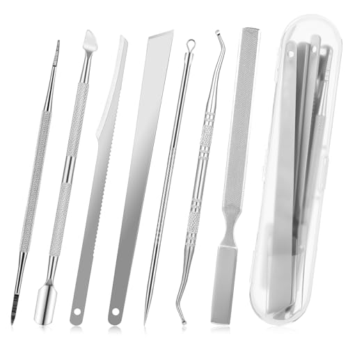 Wanmu Kit de remoção de unhas encravadas com 7 peças, lixa de unha encravada cirúrgica profissional