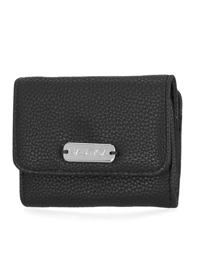 Image of Nautica Rower's End Small Wallet for Women, RFID Blocking Slim Credit Card Holder with Zipper Coin Pocket, Bifold Compact Womens Wallet with ID Window, Black (Pebble)