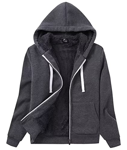JACKETOWN Damen Fleecejacke Mit Kapuze - Warme Sweatjacke Für Herbst/Winter