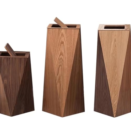 Poubelles pour la cuisine en bois finie la corbeille en plastique moche - 4