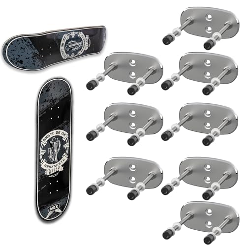 ezbnb 8 Packs Skateboard Deck Display Wall Mount, Aluminum Skate Deck Display...