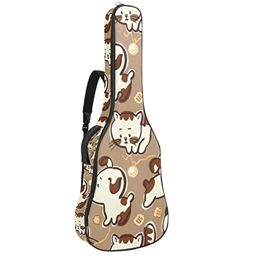 Sac à dos guitare acoustique imperméable motif galaxie et constellation rembourré doux