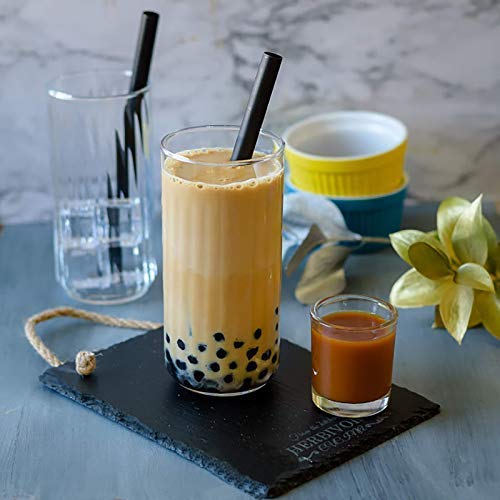 ALINK 100 Pitillos Plásticos Negros para Bubble Tea miniatura 4