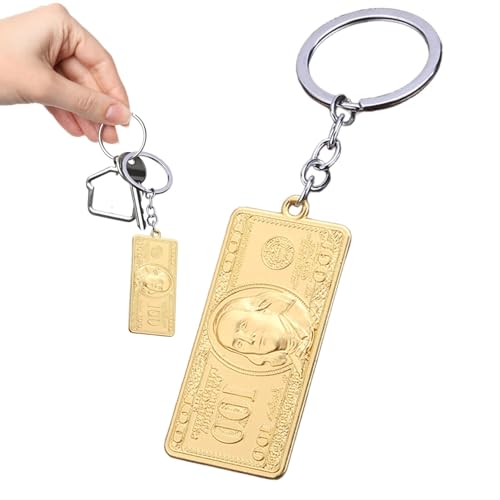 Anulely Porta-chaves de bilhete de 100 dólares, porta-chaves de bolsa, porta-chaves de mochila, porta-chaves, pingente de bolsa, chaveiro criativo para mochila, bolsa, a