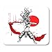 Produktbild Mauspads Aggression Red Japan Das Mädchen mit dem blutigen Samurai-Schwert Ninja Arts Mouse Pad für Notebooks, Desktop-Computer Mausmatten, Büromaterial