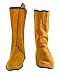 QWORK 4 Pairs Fireproof Shoe Leg Cover Leather for Welding Welder Work Boot Protectors, Welding Safety Boot Covers, Leg Guards Gaiters, Men and Women