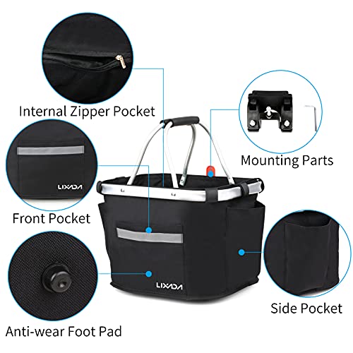 Lixada Bike Basket Waterproof Small Pet Cat Dog Carrier Bicycle Handlebar Front Basket,Quick Release Easy Install… - Image 4