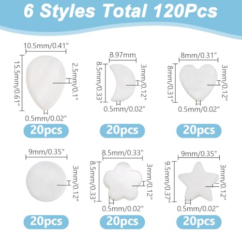 arricraft 120 Pcs Natural Mother of Pearl Beads - Image 2