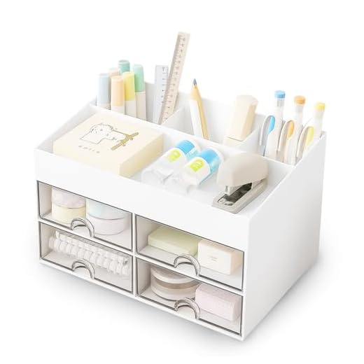 Schreibtisch Organizer, Multifunktionaler Organizer für Schreibtisch mit Schubladen, Zuhause und Schule