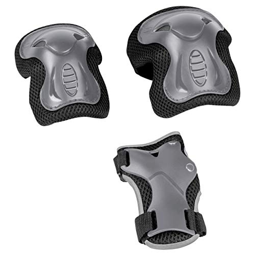 Protecciones HUDORA juego infantil talla S plata que evita dolor por caídas de patines