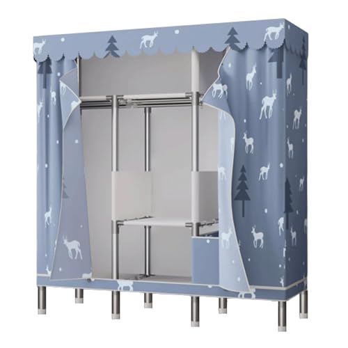 SJZHUYUE Armario ropero Desmontable de Tela Oxford for Dormitorio, de Acero, Moderno y Colgante (A, 125 cm)