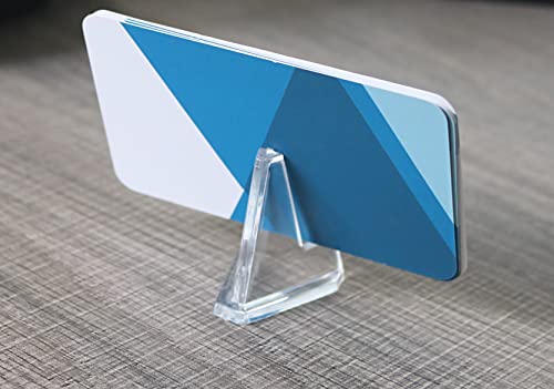 Hillspring 10 Pack 1.4 Inch Clear Small Easel Stand, Acrylic Tabletop Small Mini Easel, Display Holder For Challenge Coin, Photo, Medal, Name Card, Sign, Badge #TOP5