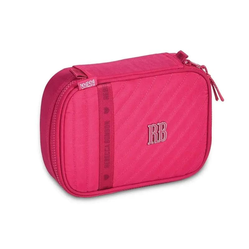 Estojo Rebecca Bonbon Rosa - Box Escolar 36 Lápis + Divisória