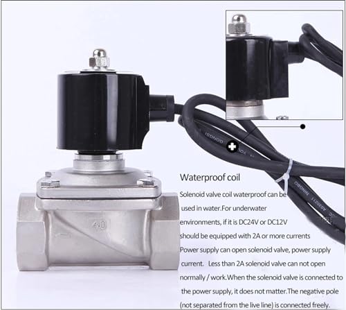 Électrovanne d'eau 24 V en acier inoxydable durable NPT-24VAC